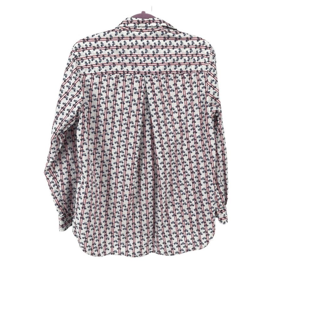 Anthropologie Grayson The Hero Victoria Bike Button Up Top Bicycles Womens 8/10 - Picture 3 of 9